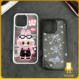 เคสโทรศัพท์ สำหรับ iPhone 11 13 16 ProMax 17 Case iPhone 13 14 15 ProMax 12 13 ProMaxลาบูบู อะคริลิค 2 in 1 การ์ตูนน่ารั