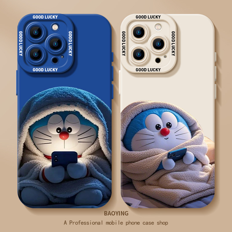 ผ้านวม Jingle Cat เหมาะสําหรับ Apple 17 โทรศัพท์มือถือป้องกันกรณี iphone15/16air น่ารัก 13 ดูดี 14pl