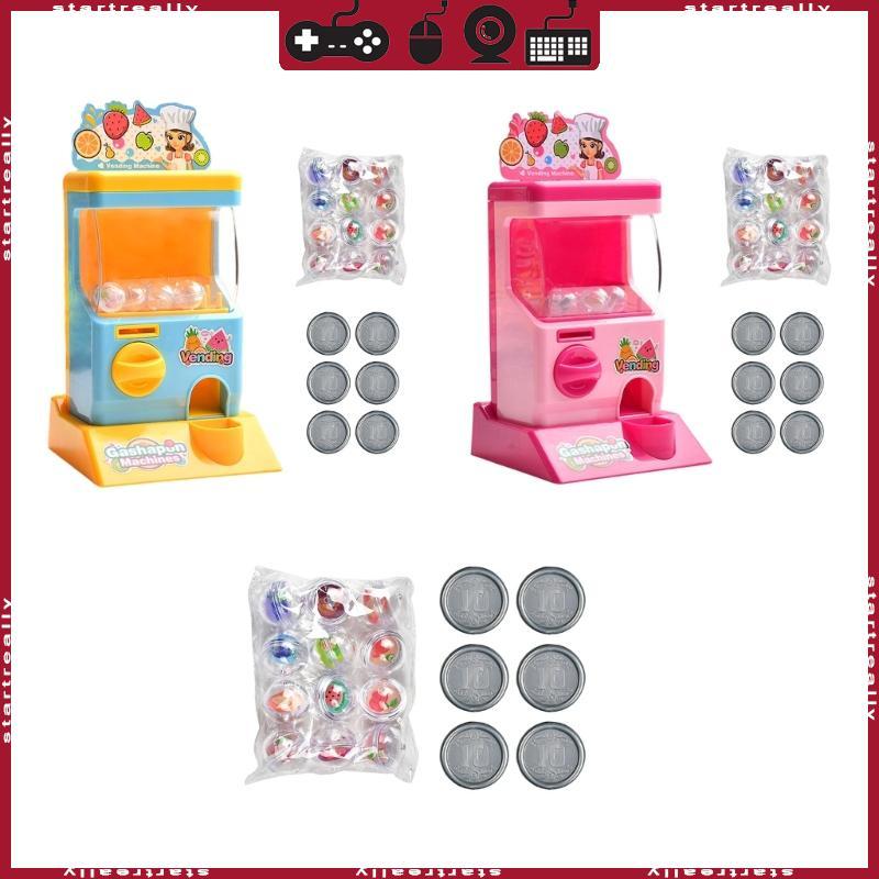 ST น่ารักเครื่องหยอดเหรียญของเล่น Gashapon วันเกิดคริสต์มาสสําหรับสาวเครื่องจ่ายรางวัล Mini Gashapon