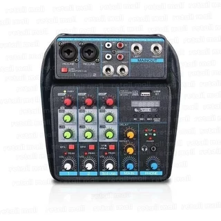 มิกเซอร์ 4 อินพุต พกพาง่าย ใช้งานผ่านพาวเวอร์แบงค์ 5V mixer ใช้ได้ทั้งในบ้านและนอกสถานที่ สำหรับงานเสียงทุกประเภท
