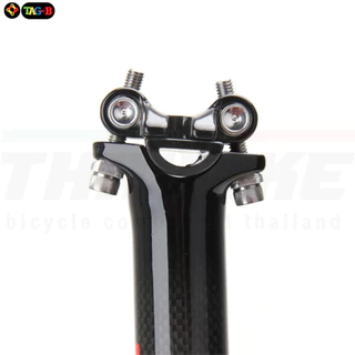 หลักอานจักรยานแบบตรงฟูลคาร์บอน BIKECO X6 27.2 30.9 31.6 400มม.