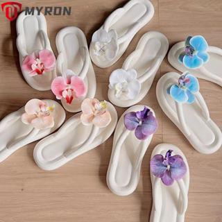 รองเท้าแตะกันลื่น EVA ลายผีเสื้อกล้วยไม้ สำหรับใส่กลางแจ้ง