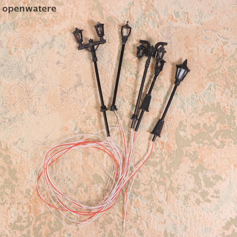 Openwatere 10 ชิ้น LED Park โคมไฟสําหรับรูปแบบรถไฟและอาคาร VVV