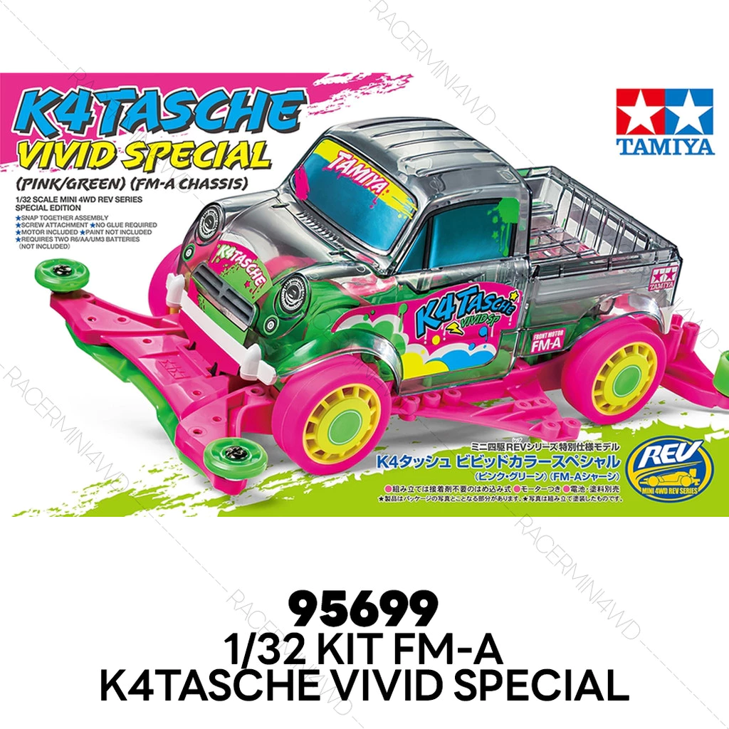 TAMIYA 95699 Mini 4WD K4Tasche Vivid Special (FM-A Chassis)