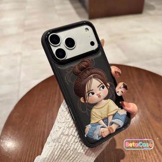 เคสโทรศัพท์ลายเด็กผู้หญิงหน้าบึ้งน่ารัก Case iPhone 17 16 15 14 13 12 11 11 11pro 15plus
