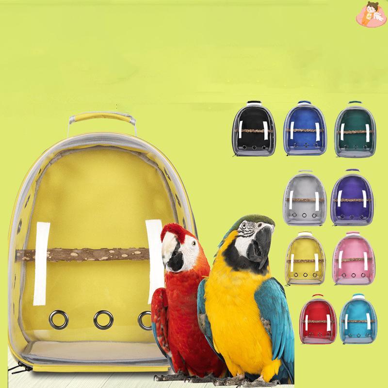 [WA] กรงนก Panoramic Pet Bapa Breathable Out Pet Bird Bag Go Out Portable Transparent Bapa Pet Suppl