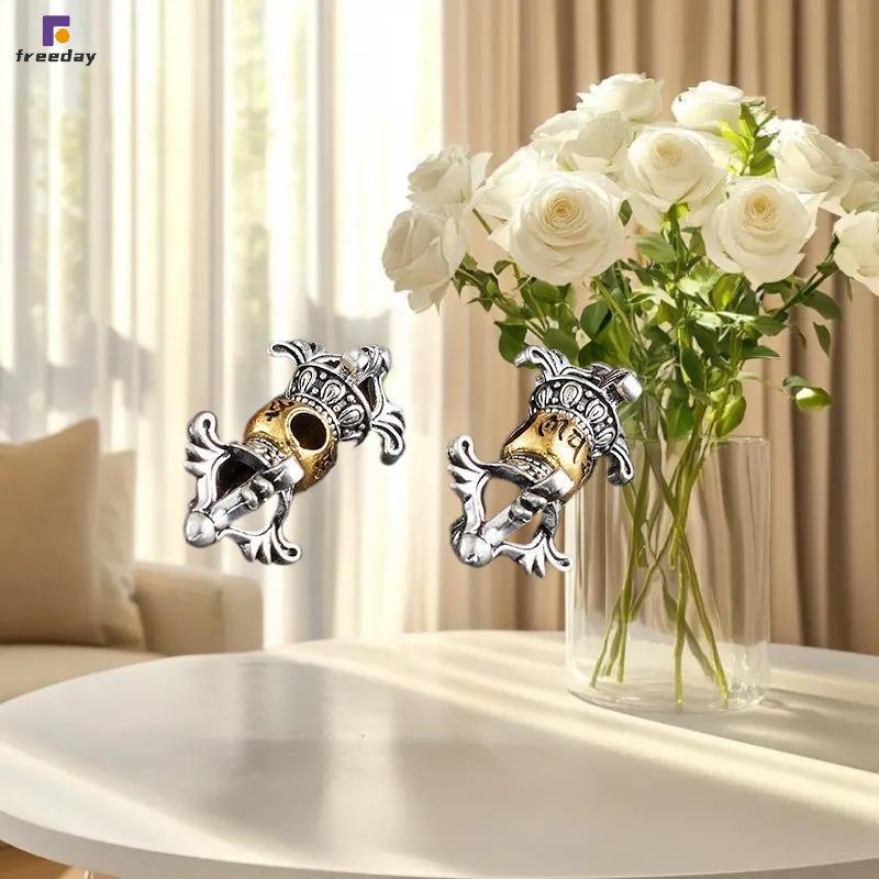 Available 2PCS 20x7.3 มม.Matted Gold/Antique Silver Plated Spacer ลูกปัดโลหะผสม Vajra Bell จี้สําหรั