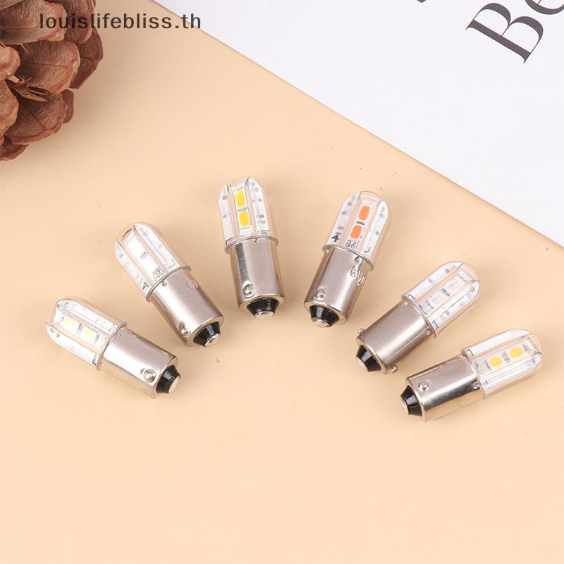 Louislifebliss BA9S หลอดไฟ LED 6V อัพเกรดหลอดไฟ 4LED โคมไฟสําหรับไฟฉายไฟหน้ามอเตอร์จักรยานเครื่องมือ