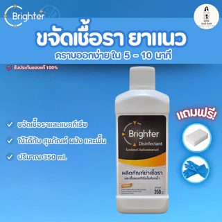 BRIGHTER น้ำยาขจัด เชื้อรา (แถมถุงมือ+ฟองน้ำ) ห้องน้ำ กำแพง ผนัง กระเบื้อง ยาแนว ฝ้า น้ำยา กำจัด
