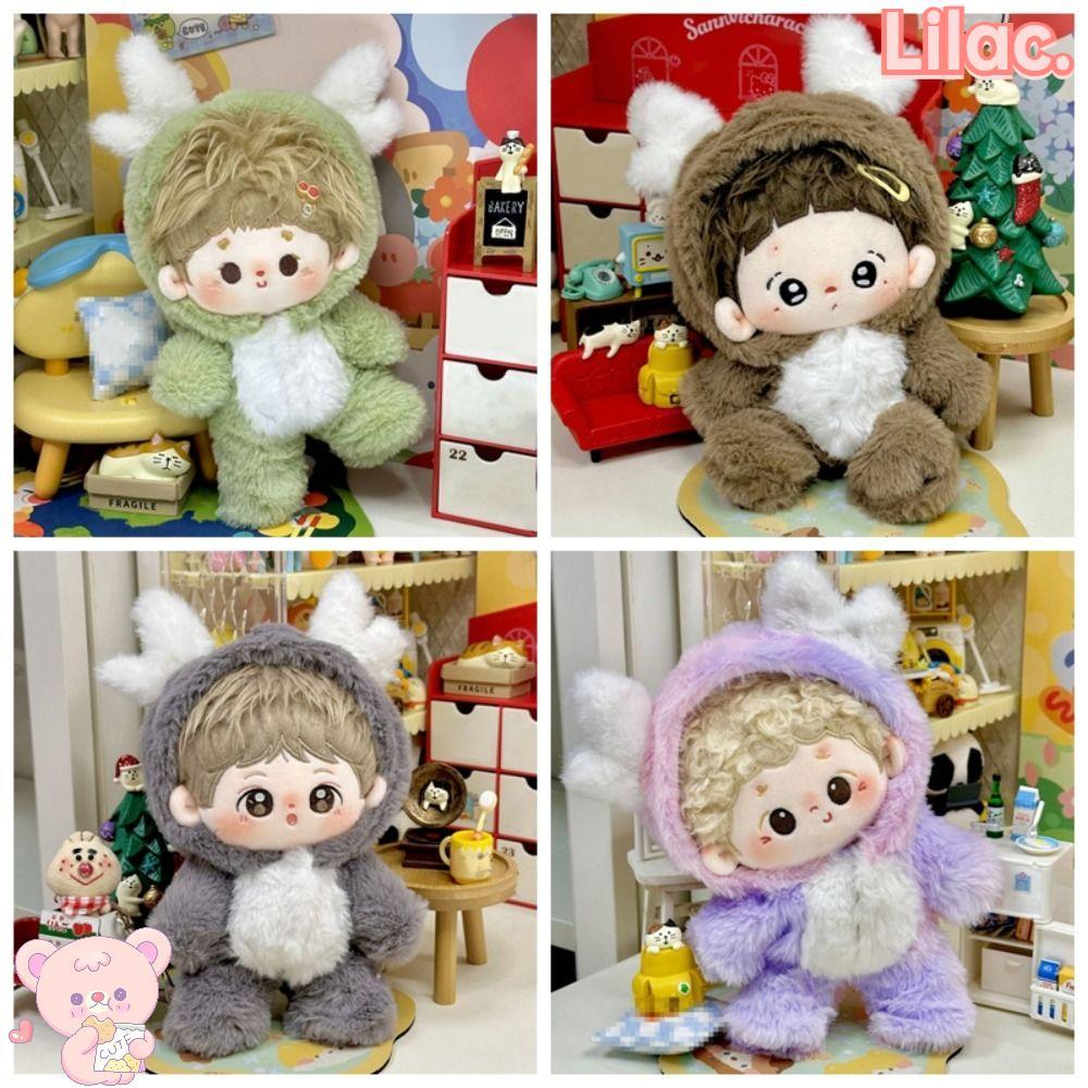 LILACC Idol Doll Dress, Multicolor DIY Cotton Doll Clothes, Fashion Cartoon Mini Gift Doll Overall S