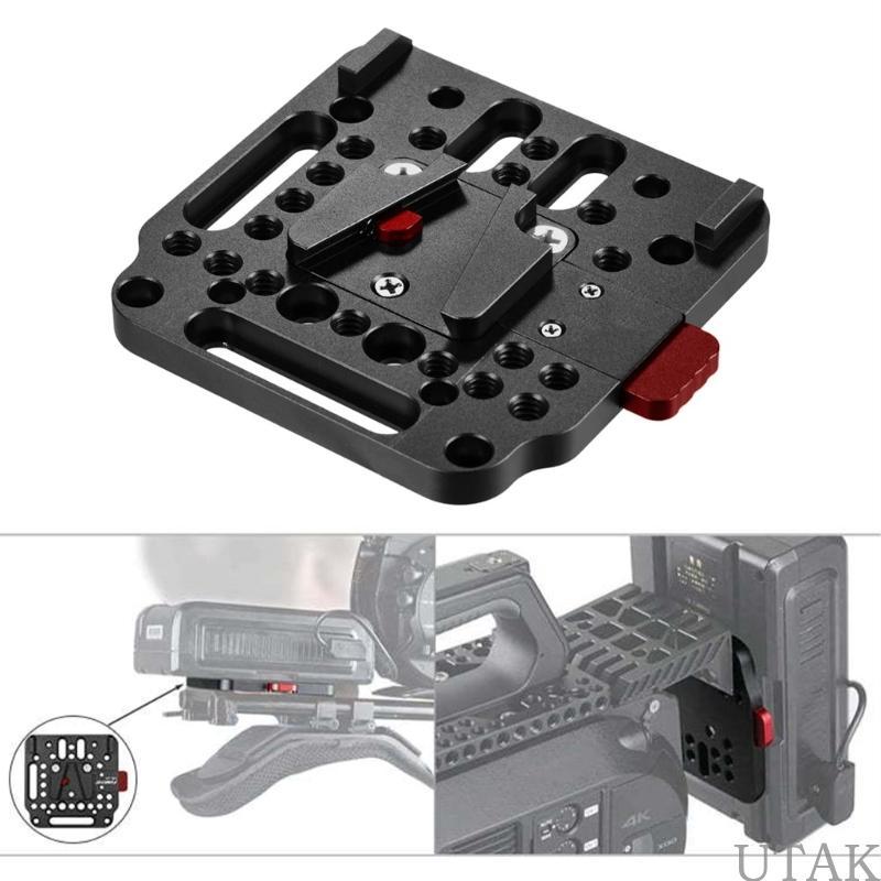 UCAKE V Mount Plate V-Lock Mount Plate 32 สกรูอินเทอร์เฟซสําหรับ FS7Camera สิ่งที่แนบมา Universal Fi