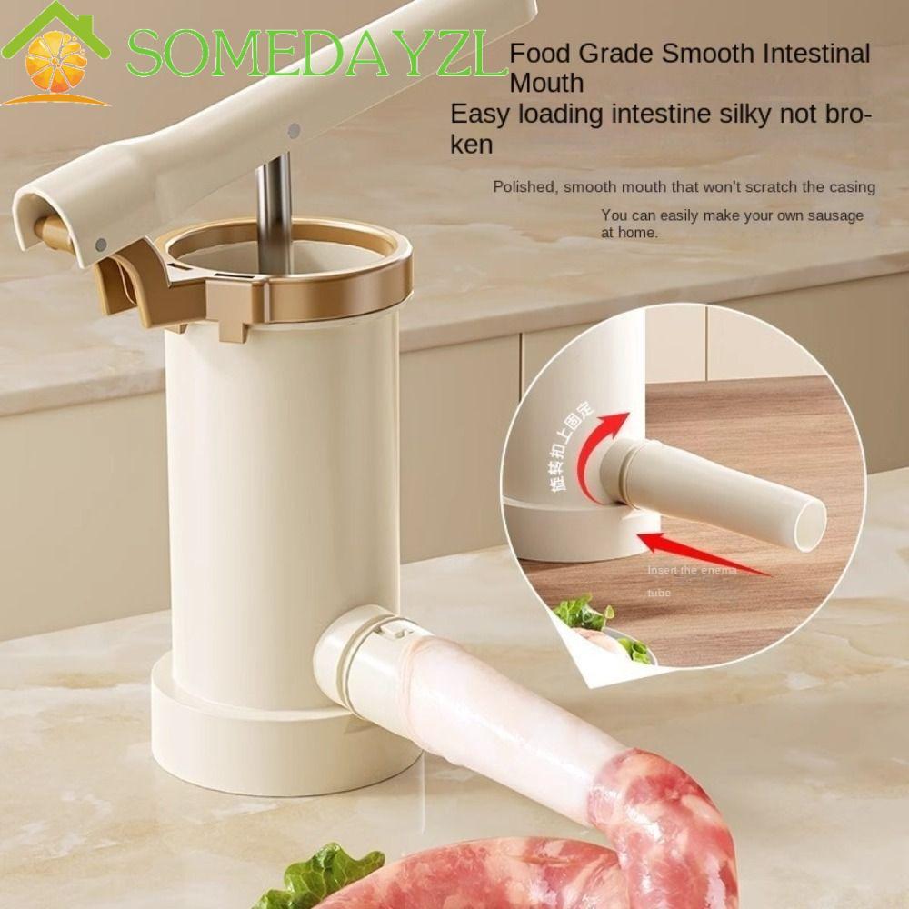 SOMEDAYZL Manual Sausage Stuffer, โฮมเมด Heavy Duty Sausage Maker, ทําความสะอาดง่ายไส้กรอกฟิลเลอร์พล