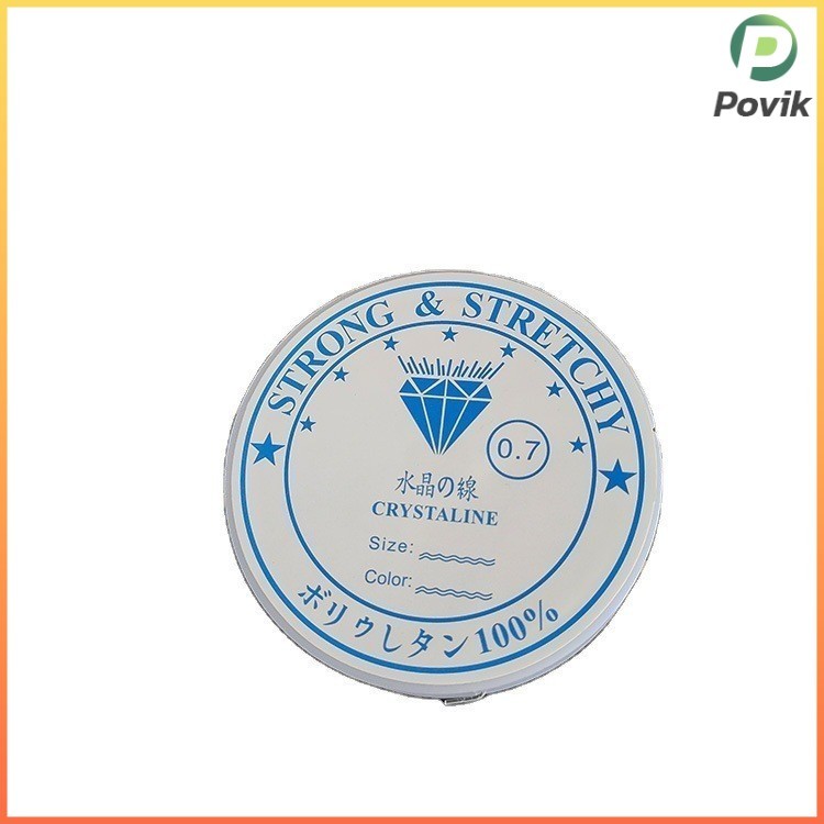P.K. 0.4/0.5/0.6/0.7/0.8/1สายยางยืดหยุ่นโปร่งใส สำหรับร้อยปัดคริสตัล และทำเครื่องประดับ DIY