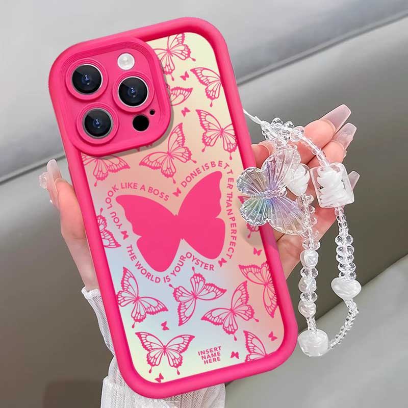 เลเซอร์ผีเสื้อลูกปัดสร้อยข้อมือปกหลังสําหรับ VIVO Y17 Y15 Y12 Y12i Y3S 1901 1902 1904 Y7S S1 กันกระแ