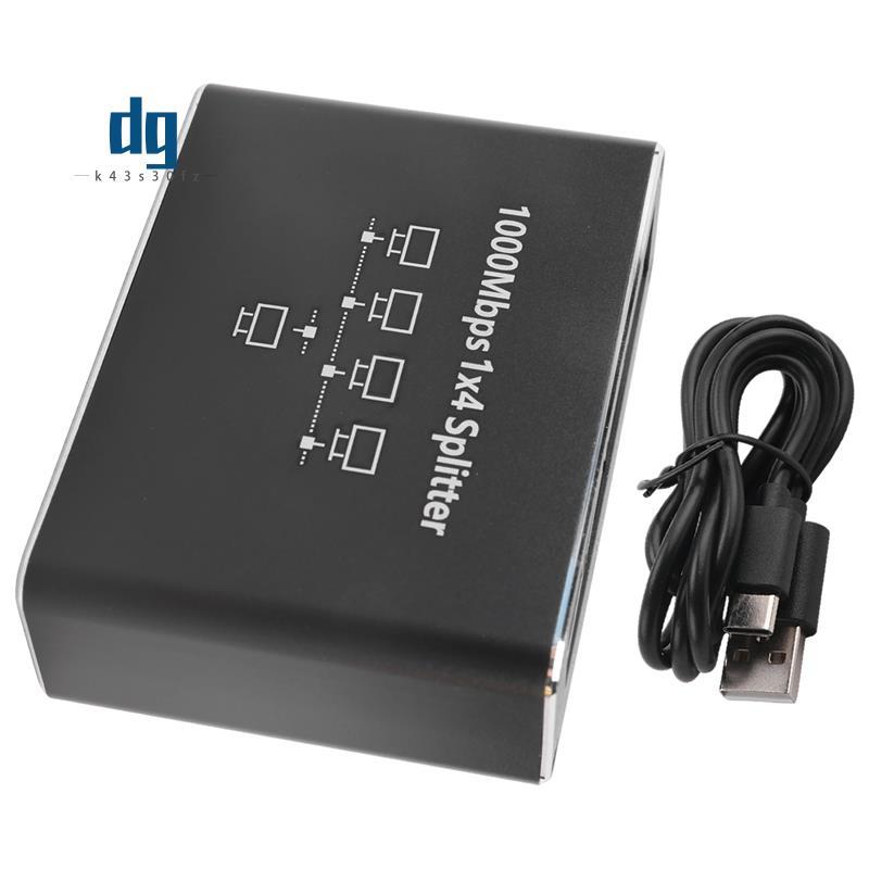Gigabit Network Splitter 1-To-4 Network Cable Splitter RJ45 Network Port Ethernet Splitter เหมาะสําห