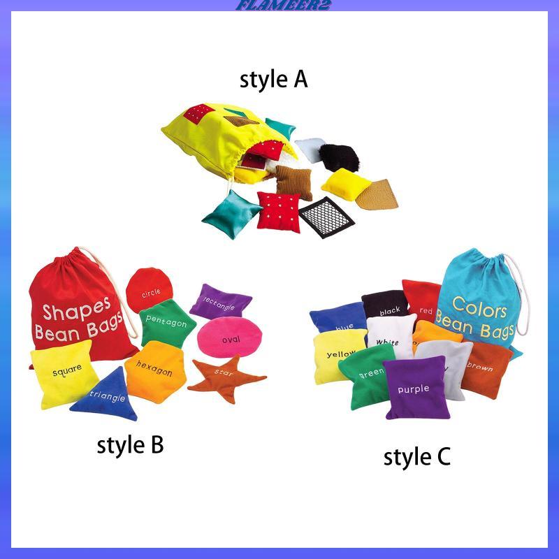 [Flameer2] Cognitive Beanbag Game Geometric Bean Bags Kids Throwing Cornhole Bean Bags