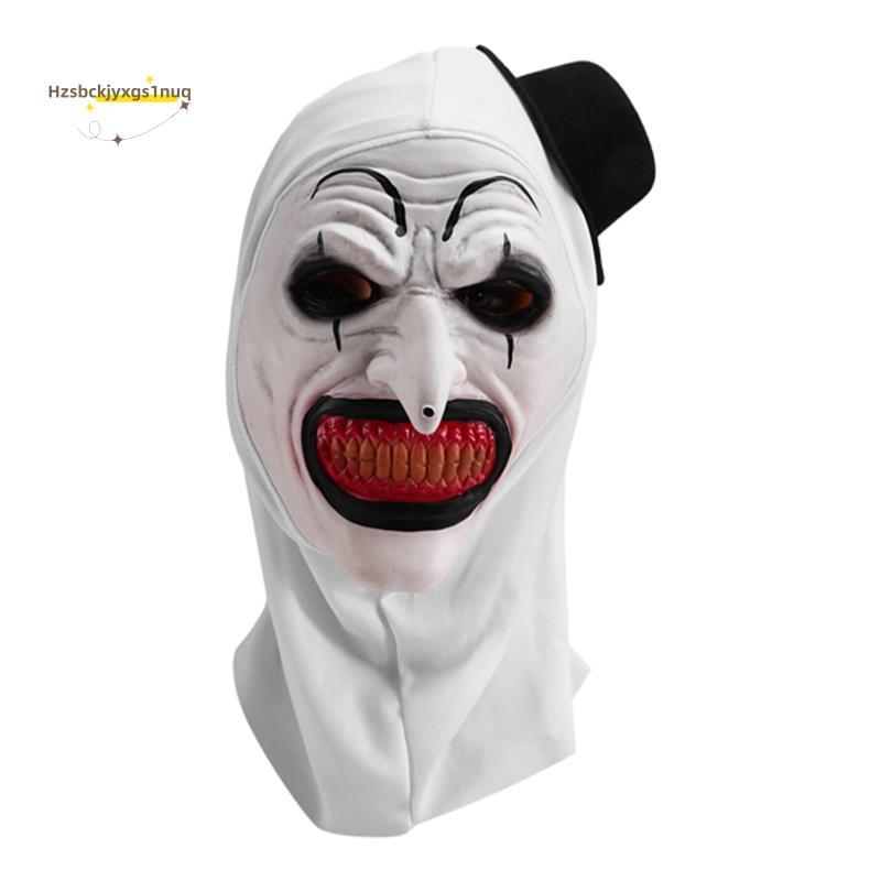 Hzsbckjyxgs1uqHalloween Terrifier Mask Clown Mask ชุดน่ากลัวฮาโลวีนสยองขวัญ Creepy Mask สําหรับผู้ให