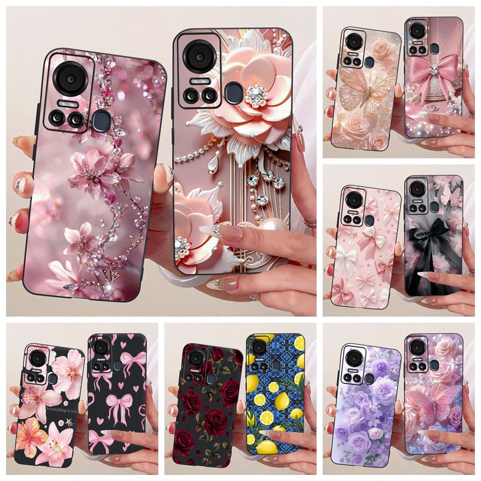 ปลอกอ่อนสําหรับ Itel S18 S663L / S18 Pro / Vision 5 S663LC / Vision 5 Plus เคสโทรศัพท์แฟชั่นดอกไม้ B