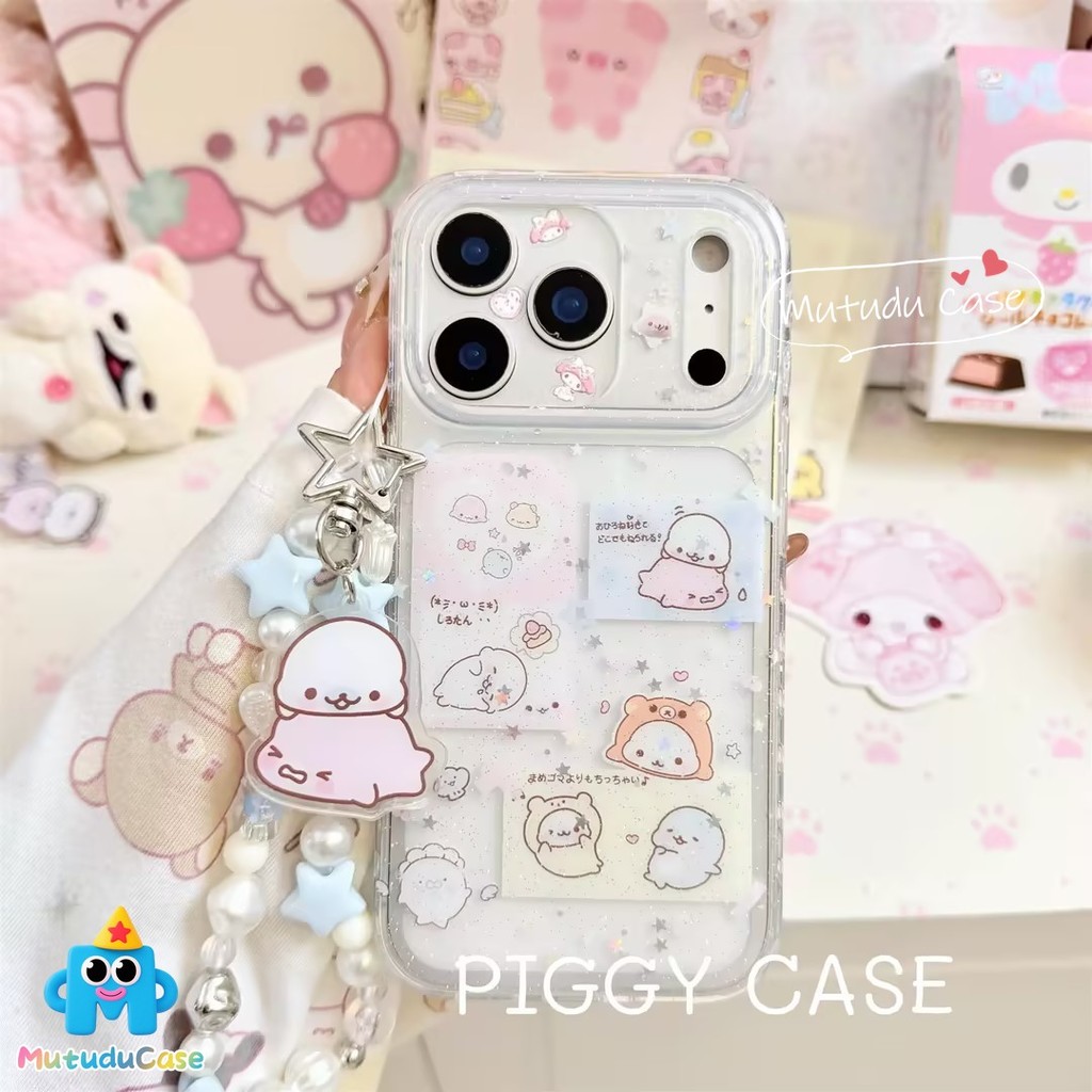 เคสไอโฟน15 17 เคสผงวาว ลายสัตว์น่ารักสีสวยฮิต สำหรับ IPhone 18 11 17 13 15 16 12 14 Pro Max XR X XS 7 8 16 15 14 Plus