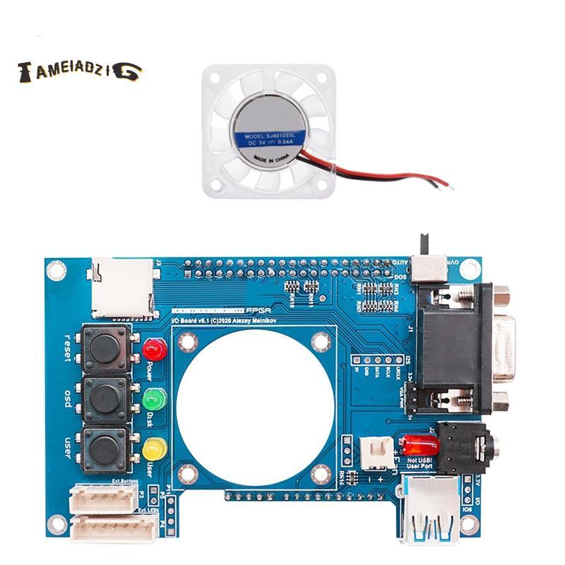 [คุณภาพ T]สําหรับ Mister FPGA IO เมนบอร์ดบอร์ดอะนาล็อก V6.1+พัดลมสําหรับ Terasic DE10-Nano Mister FP