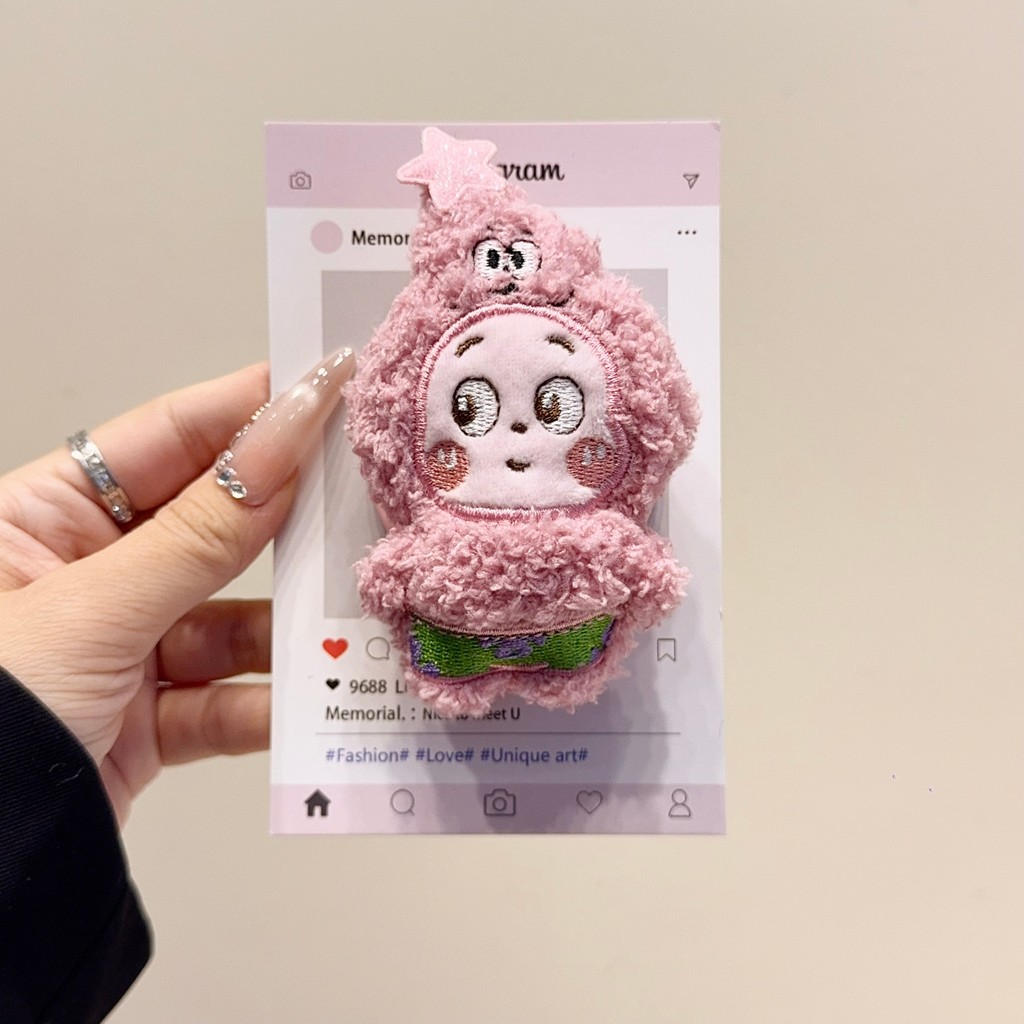 giptok แม่เหล็ก วงเล็บแม่เหล็ก ตุ๊กตาการ์ตูนพายสีชมพู Daxing เหมาะสําหรับ Magsafe ที่วางโทรศัพท์แม่เ