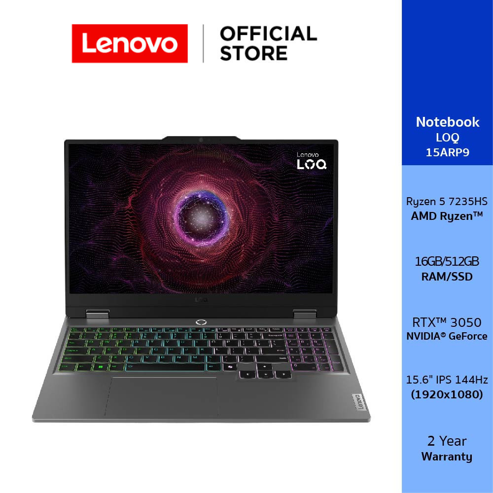 Lenovo LOQ 15ARP9(83JC00LGTA)Ryzen 5 7235HS RAM 16GB SSD 512GB RTX 3050 15.6" IPS
