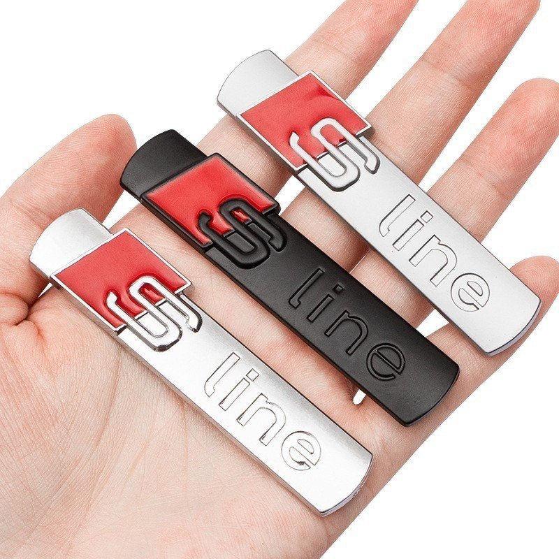 เหมาะสําหรับ Audi sline Side Label Audi sline Car Sticker Metal Body Sticker Audi