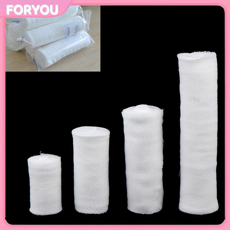 FORYOU 4.5m ความยาวผ้าพันคอม้วนผ้าพันแผลปราศจากเชื้อยืดเทปทางการแพทย์ปฐมพยาบาลแผล Care null