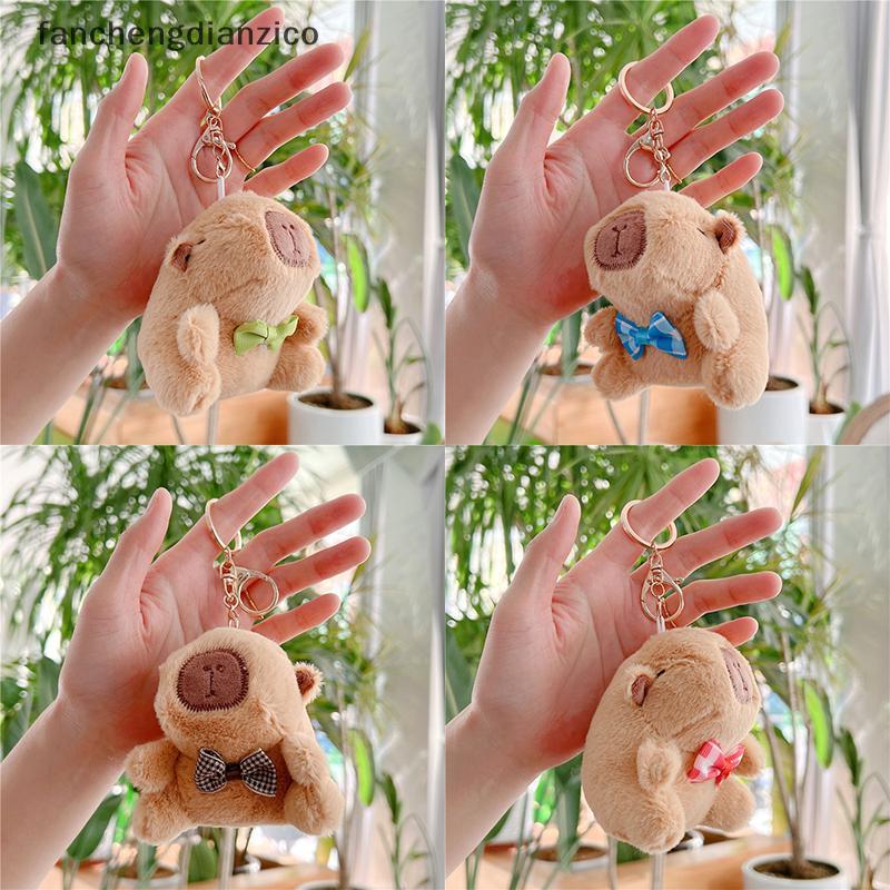 Fanchengdianzico Capybara พวงกุญแจตุ๊กตา - กระเป๋าเป้สะพายหลัง Kawaii และพวงกุญแจรถ ของขวัญน่ารักสํา