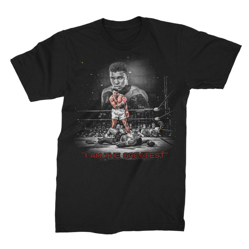 Muhammad Ali I am The Greatest Boxing T-shirt Black Tee All Sizes 2F489