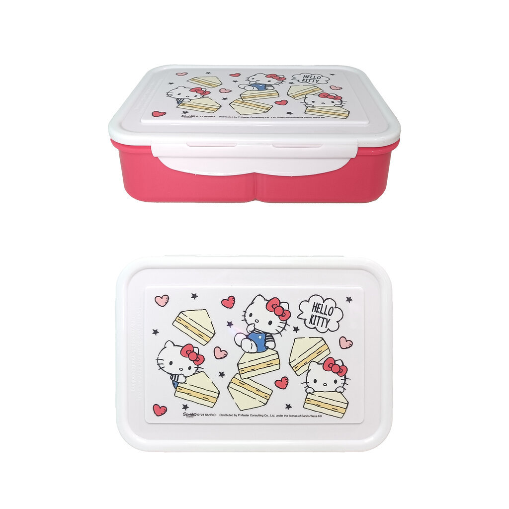 Bento 3 Slots Sanrio Food Box กล่องข้าว 3 ช่อง ลายการ์ตูนซานริโอ กล่องใส่อาหารแบบมีฝาปิด