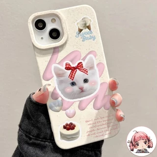 ส่งจากไทย เคสสำหรับไอโฟน13 แมวน่ารัก เคสมือถือลายข้าวโอ๊ต For IPhone17 14 15 16 11ProMAX 12/13MINI 6/7/8PLUS XR/XS SE2/3