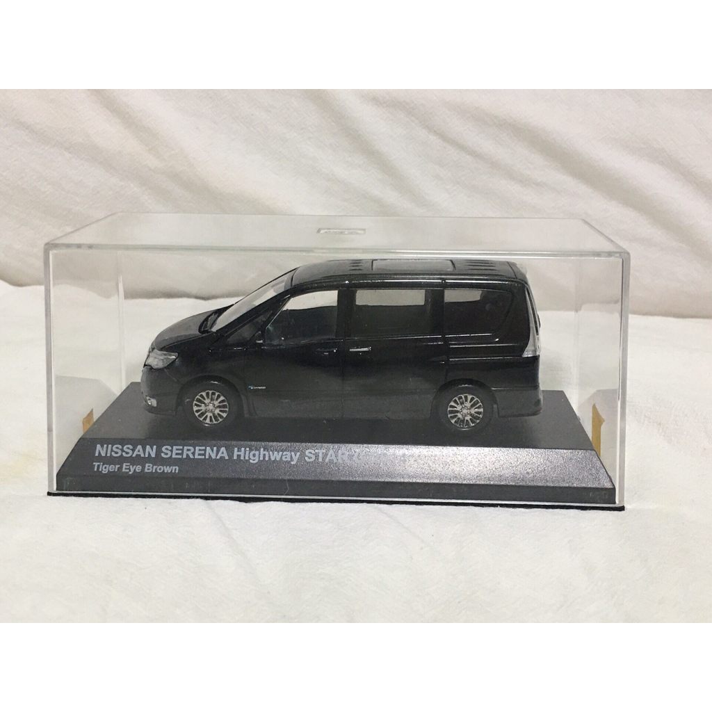 1: 43 Kyosho Kyosho Serena Highway Star G 2014 รุ่น MPV Nanny ของแท้จากญี่ปุ่น รูปลักษณ์ที่ดีสีดํา ม
