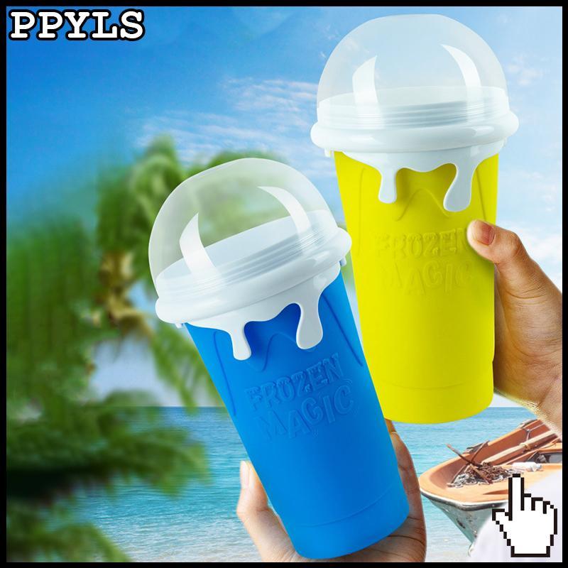 PPYLS Slushie Cup, Slushy Maker Cup, Frozen Magic Squeeze Cups สําหรับน้ําผลไม้นมโยเกิร์ตไอศกรีม, DI