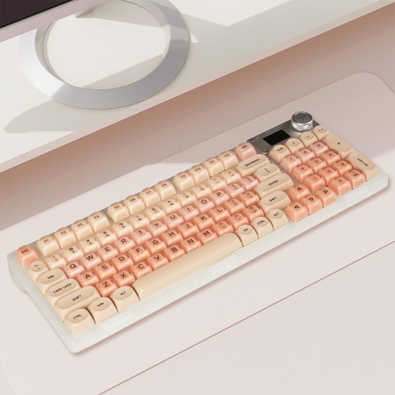 AULA F98Pro V3 คีย์บอร์ดแบบกลไก Custom RGB Backlight ไร้สายสามโหมดบลูทูธ Esports คีย์บอร์ดเกมสวิตช์ Hifi พร้อมหน้าจอและลูกบิด