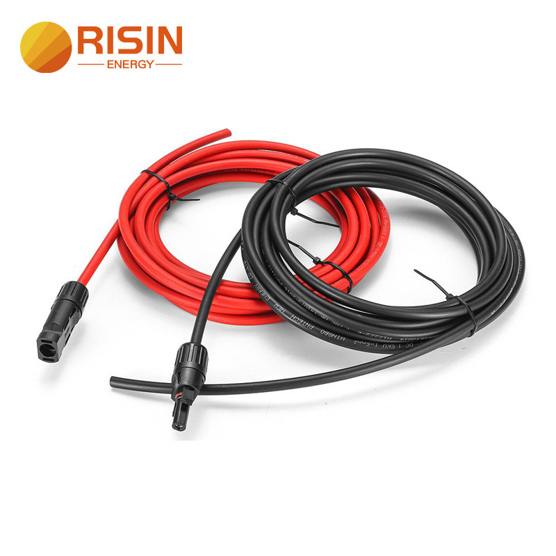 Risin 15 เมตรสายพลังงานแสงอาทิตย์ PV แผงลวด UV Resiitant XLPE ฉนวนกันความร้อนพลังงานแสงอาทิตย์ DC CA