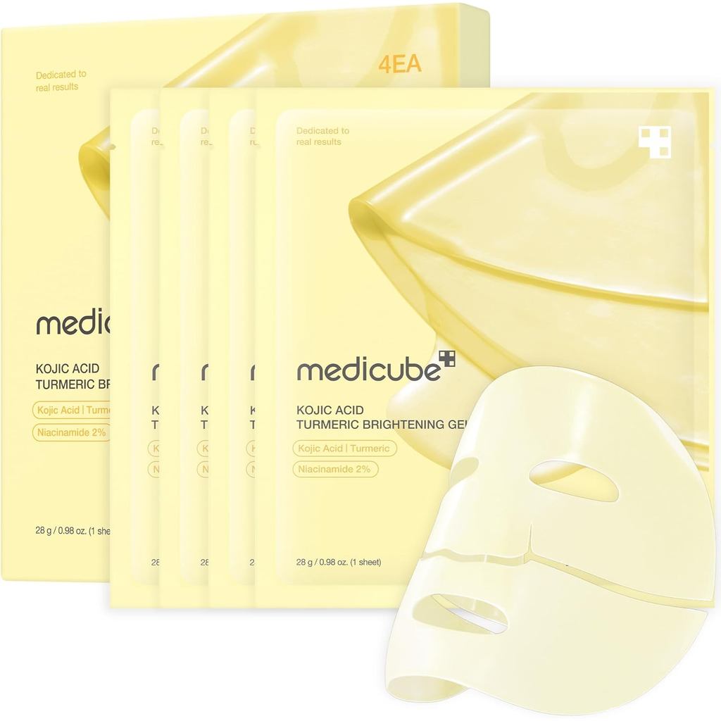 Medicube Kojic Acid Turmeric Brightening Gold Jelly Gel Mask | Overnight Face Mask for Glass Glow Sk