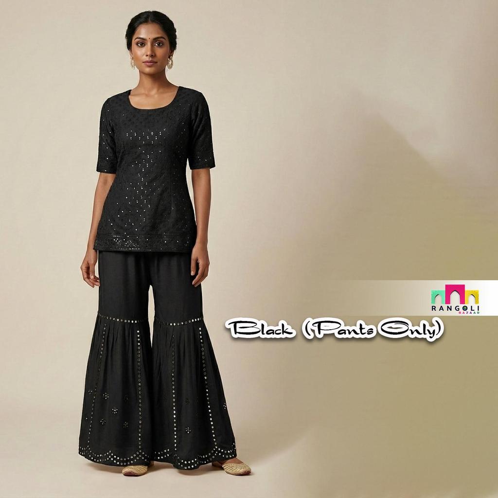 กางเกง SAMAIRA SHARARA PALAZZO BY RANGOLI BAZAAR - - ผ้าเรยอนพร้อมปุ๋ย