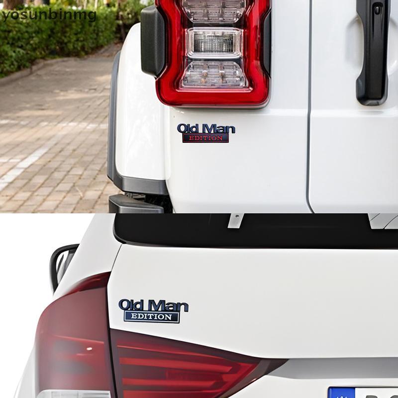 Yosunbinmg] รถ 3D โลหะ Chrome Stier Emblem OLD MAN EDITION ป้ายโลโก้รถ Trunk Body ประตูจัดแต่งทรงผม Decals Stiers อุปกรณ์รถยนต์ใหม่