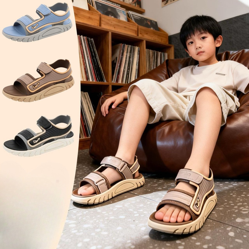 Kids Sport Sandals Boys New Fashion Velcro Soft Shoes 2619-2