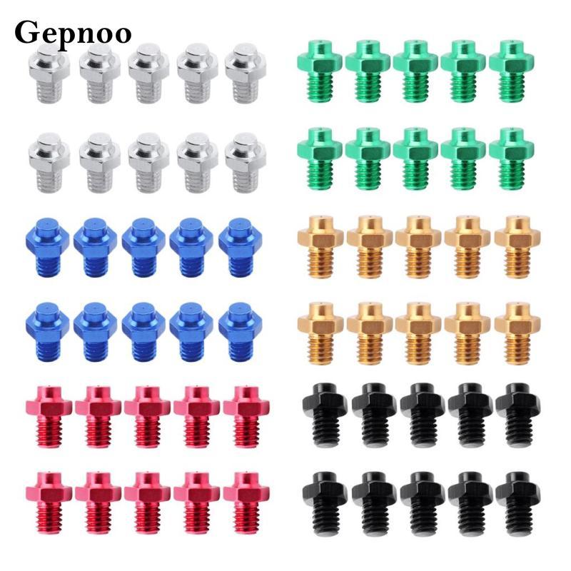 Gepnoo 10 ชิ้นสกรูคันเหยียบจักรยานสำหรับจักรยานเสือภูเขา กันลื่นสีเงิน