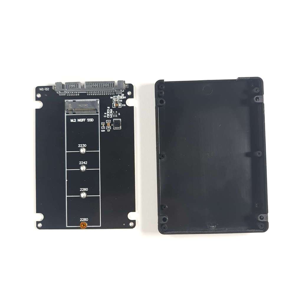 กรณี SSD M2 ถึง SATA 2.5 นิ้ว NGFF ปลอกอะแดปเตอร์ 7 มม.M.2 Slot Converter Converter M Key B Key BM K