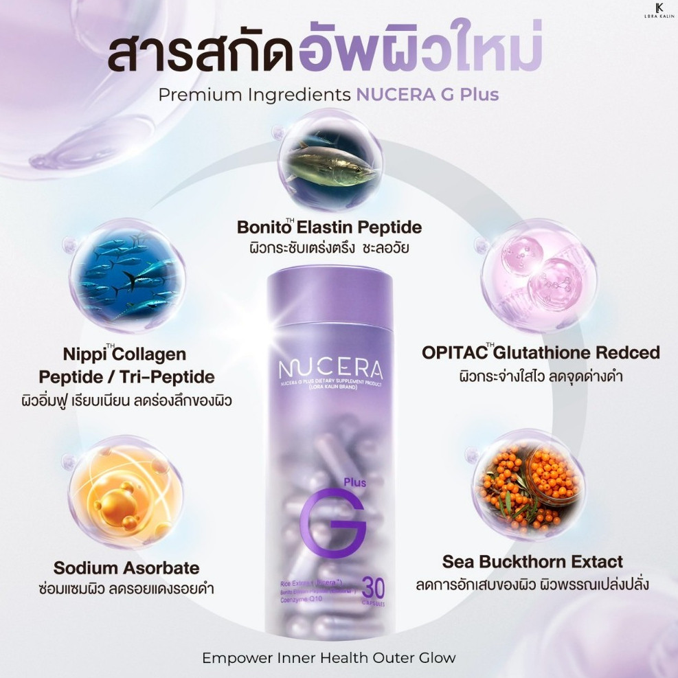 NUCERA G Plus [Nucera G Plus] - 1 กระปุก |   Pure Ricera, Bonito&Nippi Collagen เพื่อผิวเนียนนุ่ม ให