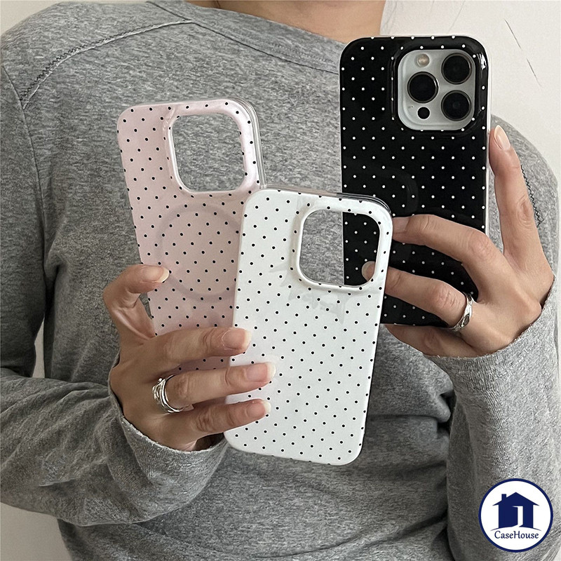 เคสIMDพื้นขาว ลายจุดคลาสสิกฮิต เคส Realme C75 C53 C35 C55 C11 14X C63 C51 C61 Note 60 60X 5s 5i 5 6i