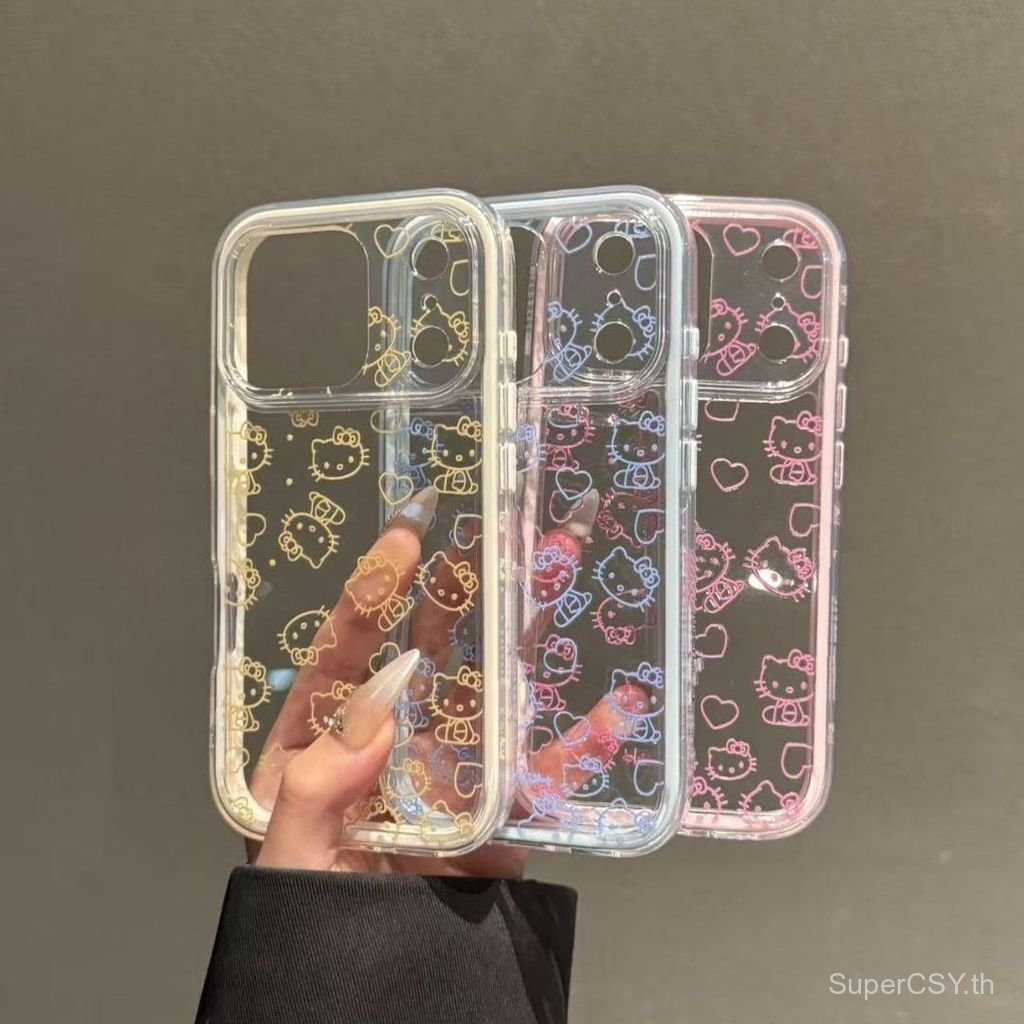 เคสโทรศัพท์เหมาะสําหรับiPhone 7 8 X XS XR XSMAX 11 12 13 14 15 16 17 Pro max Plus Air Line Hello Kit