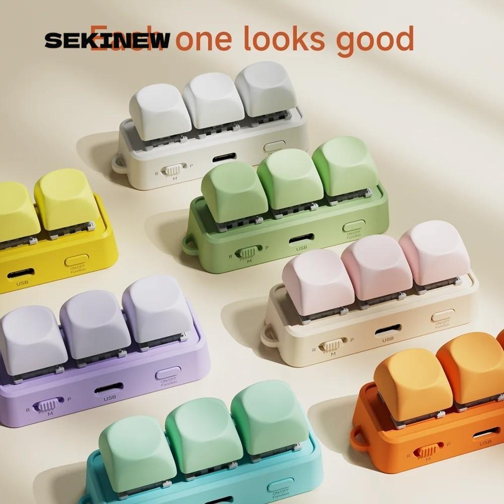 SEKINEW หน้าคีย์บอร์ด Turner,Multi-functional Universal EBook หน้าคีย์บอร์ด,แบบพกพา 3 คีย์บลูทูธรีโม