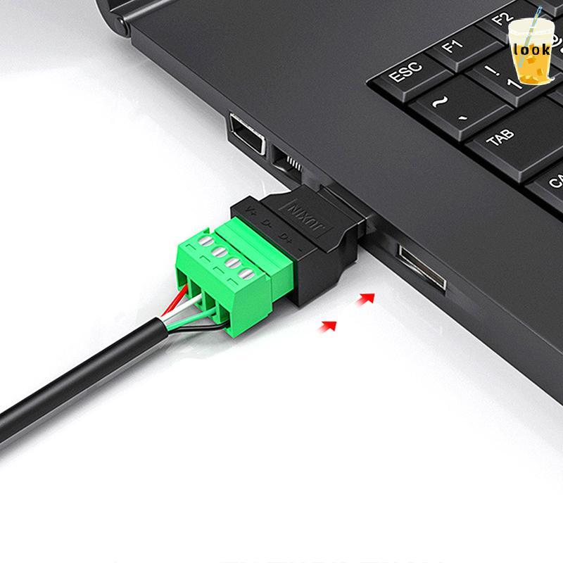 [LO] 1 PC USB 2.0 Type A USB Connector ปลั๊ก USB อะแดปเตอร์เชื่อมต่อ Ja พร้อมโล่ Type-A 4-Pin ปลั๊กชาย/หญิงสกรู Terminal Plug TH