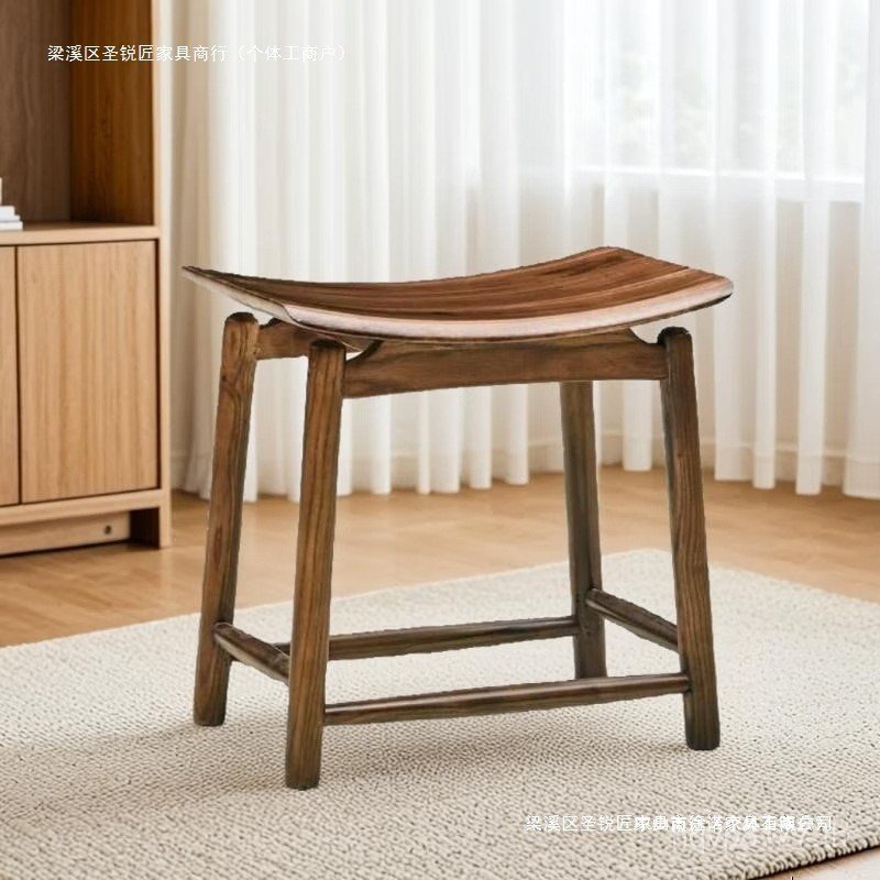 ต่ําต่ําสตูลสตูลสไตล์จีนรองเท้าเปลี่ยนเกสต์สแควร์สตูล Dressing สตูล Rui ในครัวเรือน Ingot ชา High-En