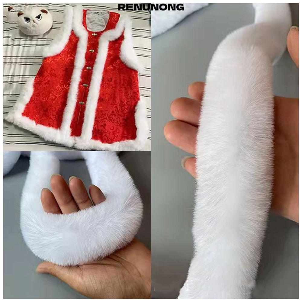 RENUNONG Furry Ribbon DIY Craft Trimming Ribbon เย็บ Faux Rabbit Fur