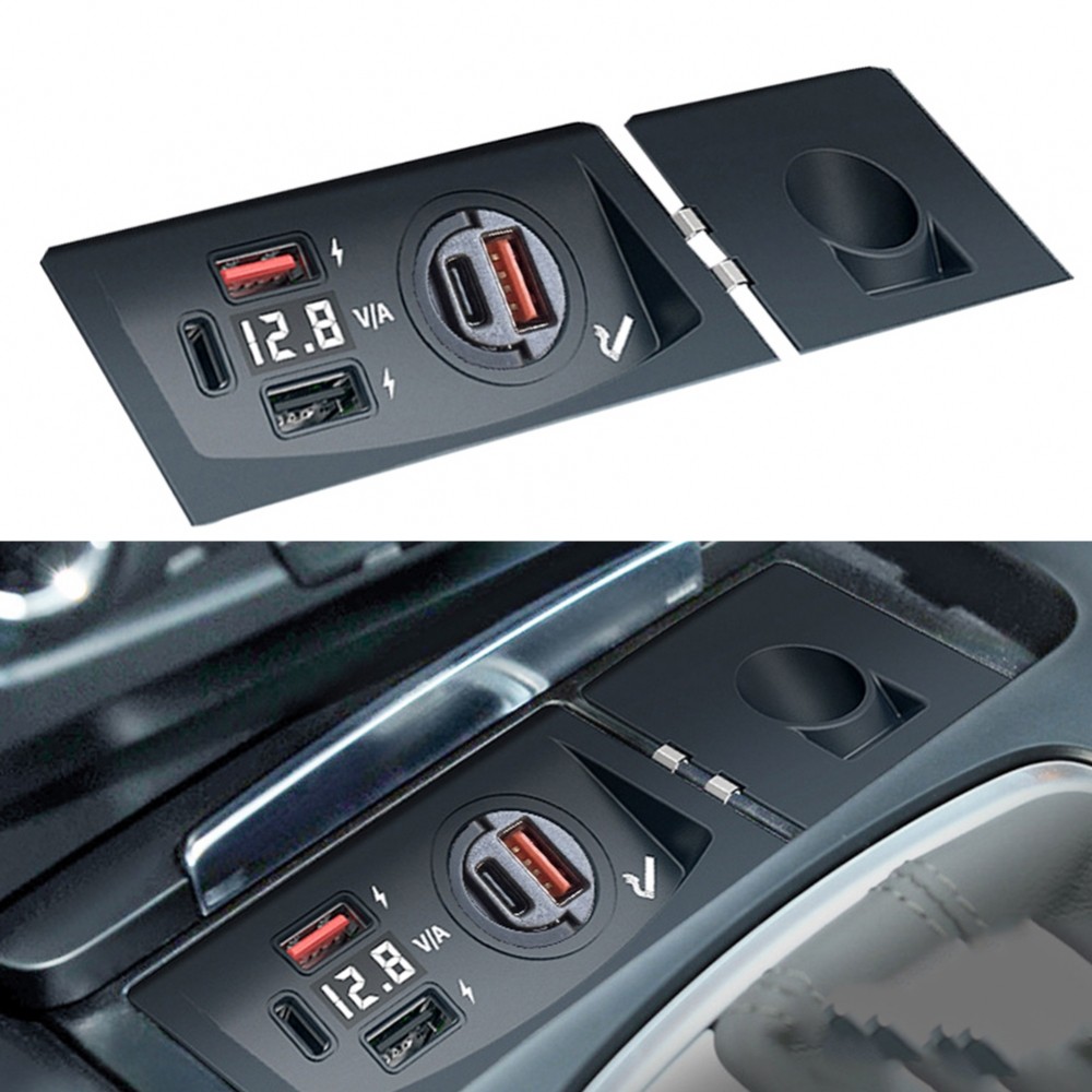 สีดํา ABS 12V รถ Charger สําหรับ Audi สําหรับ Q5 10-18 A5 08-16 A4 08-14 S5 09-16